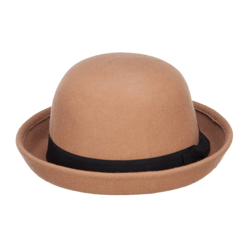 Wool Felt Upturn Brim Bowler Hat