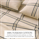 Turkish Cotton Flannel Sheet Set - Plaid & Stripe Collection by Great Bay Home