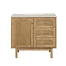 James Martin Laurent 36" Dual Mount Single Bathroom Vanity, Light Natural Oak