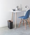 Trash Can - Rectangle - Steel + Wood by Yamazaki Home