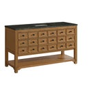 James Martin Malibu 60" Single Bathroom Vanity, Amber Birch