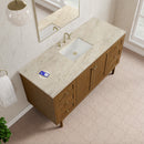 James Martin Laurent 60" Dual Mount Single Bathroom Vanity, Honey Oak