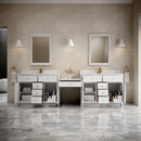 James Martin Bellshire 120" Single Bathroom Vanity, Bright White
