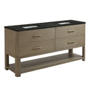 James Martin Lucian 72" Double Bathroom Vanity, Pebble Oak