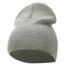8 Inch Solid Knit Short Beanie Made in USA