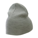 8 Inch Solid Knit Short Beanie Made in USA