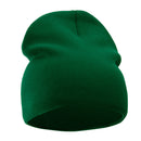 8 Inch Solid Knit Short Beanie Made in USA