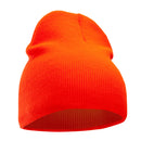 8 Inch Solid Knit Short Beanie Made in USA