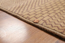8' x 10' Hand Knotted Contemporary 100% Wool Pile Area Rug Tan
