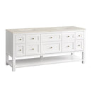 James Martin Breckenridge 72" Double Bathroom Vanity, Bright White