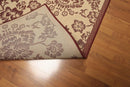 5'x7' Burgundy, Beige, Multi Color Turkish Dhurry Rug