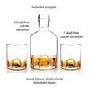 Mountain Crystal Decanter and Tumbler Set by Viski