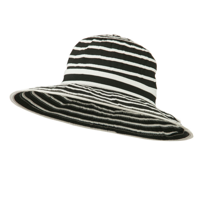 UPF 40+ Striped Crushable Sun Hat