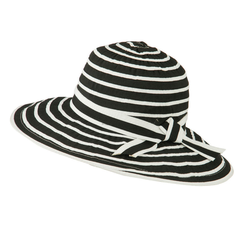 UPF 40+ Striped Crushable Sun Hat