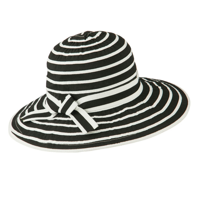 UPF 40+ Striped Crushable Sun Hat