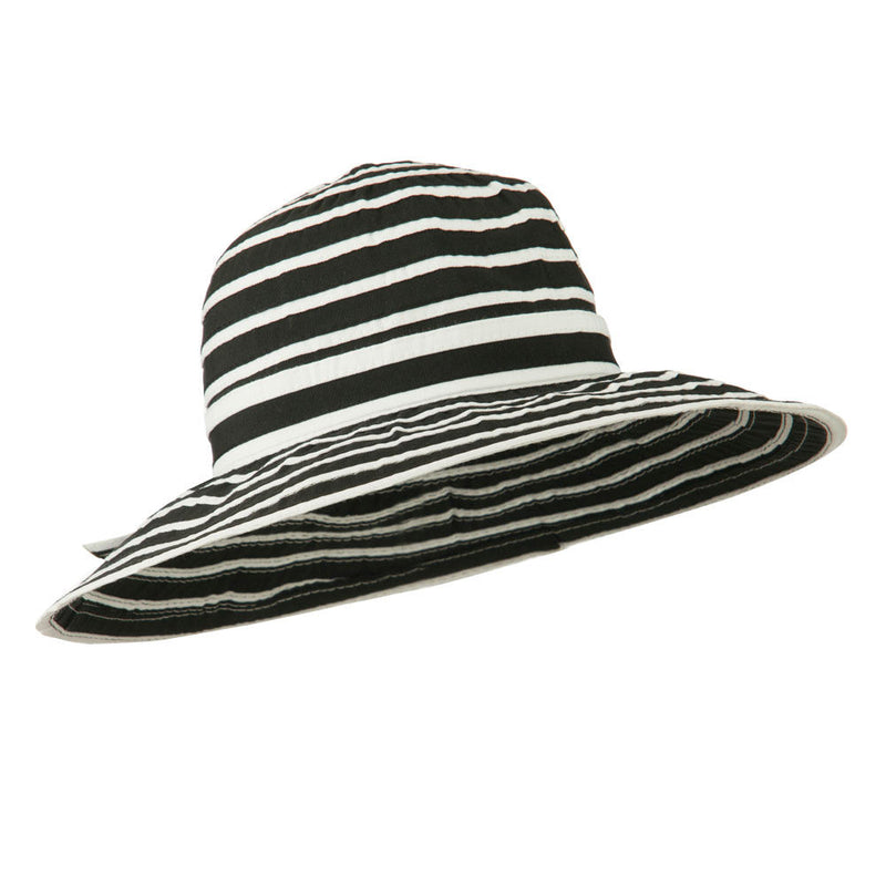 UPF 40+ Striped Crushable Sun Hat