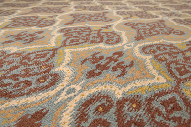 9' x 12' Hand knotted Eclectic Print Wool Full Pile Oriental Area Rug