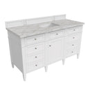 James Martin Brittany 60" Single Bathroom Vanity, Bright White