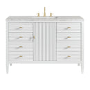 James Martin Myrrin 48" Single Bathroom Vanity, Bright White