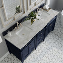 James Martin Brittany 72" Double Bathroom Vanity, Victory Blue