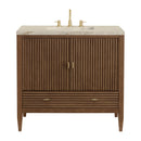 James Martin Myrrin 36" Single Bathroom Vanity, Mid-Century Walnut