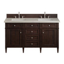 James Martin Brittany 60" Double Bathroom Vanity, Burnished Mahogany