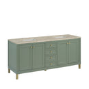 James Martin Chicago 72" Double Bathroom Vanity, Smokey Celadon