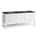 James Martin Breckenridge 72" Double Bathroom Vanity, Bright White