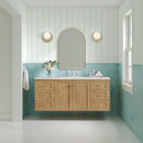 James Martin Laurent 60" Dual Mount Single Bathroom Vanity, Light Natural Oak