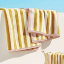 Oversized Striped Border Cabana Beach Towel - Santa Cruz by Great Bay Home