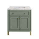 James Martin Chicago 30" Single Bathroom Vanity, Smokey Celadon