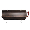 Antique Copper American Flag Metal Wall Mounted Mailbox with Hangers