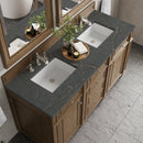 James Martin Bristol 60" Double Bathroom Vanity, Saddle Brown