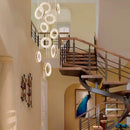 10 Lights - Hanging LED crystal lamp for staircase, lobby, living space, stairwell