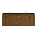 James Martin Laurent 72" Dual Mount Double Bathroom Vanity, Honey Oak