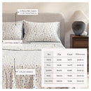 Turkish Cotton Flannel Sheet Set - Winter Floral Collection by Great Bay Home