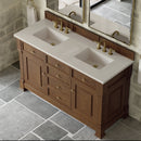 James Martin Brookfield 60" Double Bathroom Vanity, Honey Oak
