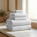 Turkish Cotton Ribbed 6-Piece Bath Towel Set - Georgiana Collection by Great Bay Home