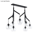 GobekUsa Ultra-Modern Clear Glass Island Pendant with 8 Lights - Hanging Ceiling Fixture