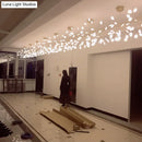 GobekUsa Ultra-Modern Linear Firefly Pendant Lighting: Acrylic Billiard Light for Living Room
