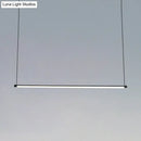 GobekUsa Island Lighting: Ultra Slim Tube LED Office Hanging Lamp in Black - Modern Metal Design, Multiple Light Options