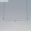 GobekUsa Island Lighting: Ultra Slim Tube LED Office Hanging Lamp in Black - Modern Metal Design, Multiple Light Options