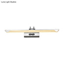 GobekUsa Ultra-Thin LED Nickel Wall Lamp for Bathroom - Simple Style, Warm/White Light (17"/23" Width)