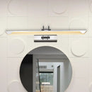 GobekUsa Ultra-Thin LED Nickel Wall Lamp for Bathroom - Simple Style, Warm/White Light (17"/23" Width)