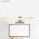 GobekUsa Ultra-Thin LED Nickel Wall Lamp for Bathroom - Simple Style, Warm/White Light (17"/23" Width)