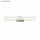 GobekUsa Ultra-Thin Nordic Acrylic LED Vanity Lamp - 16"/20" Dia - Silver, Warm/White Light