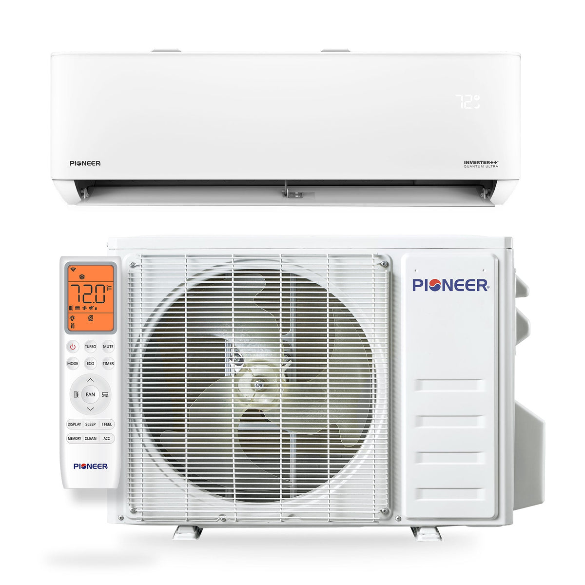 Pioneer® Quantum Ultra™ 9,000 BTU 24 SEER2 230V High-Wall Ductless Energy-Star Mini-Split Air Conditioner Inverter Heat Pump Full Set, photo 6 of 13