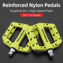 Ultralight Seal Bearings Bicycle Bike Pedals Cycling Nylon Road Pedals Flat Platform Bicycle Parts Accessories Pedals Mountain Bike Pedals Lightweight Nylon Fiber Bicycle Platform Pedals For Mountain Bike