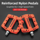 Ultralight Seal Bearings Bicycle Bike Pedals Cycling Nylon Road Pedals Flat Platform Bicycle Parts Accessories Pedals Mountain Bike Pedals Lightweight Nylon Fiber Bicycle Platform Pedals For Mountain Bike
