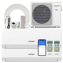 UltrEco Series 18000 BTU 2 Zone 22 SEER2 Mini Split Air Conditioner Wifi Enabled with Heat Pump